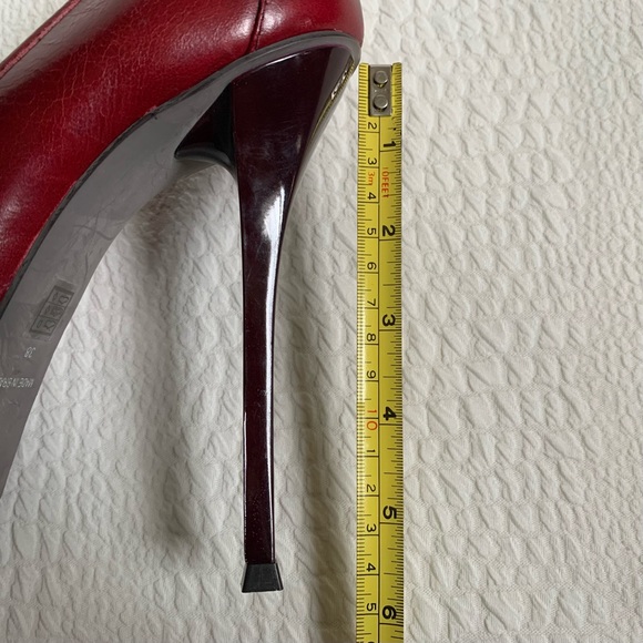Carvela Oxblood Leather Platform High Heels Loafer Stilettos EU38 UK5 - Picture 14 of 14